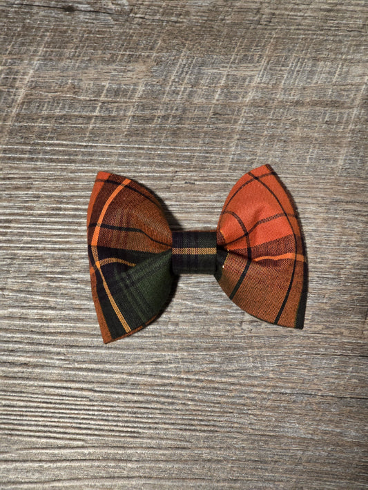 Green Fall Plaid - Bow Tie