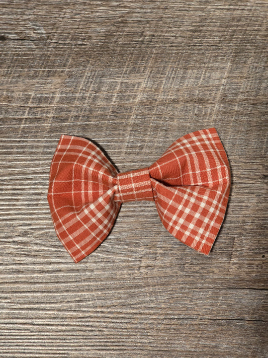 Orange Plaid - Bow Tie