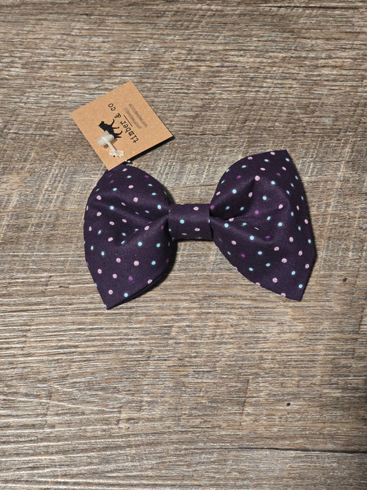 Purple Polka Dots - Bow Tie
