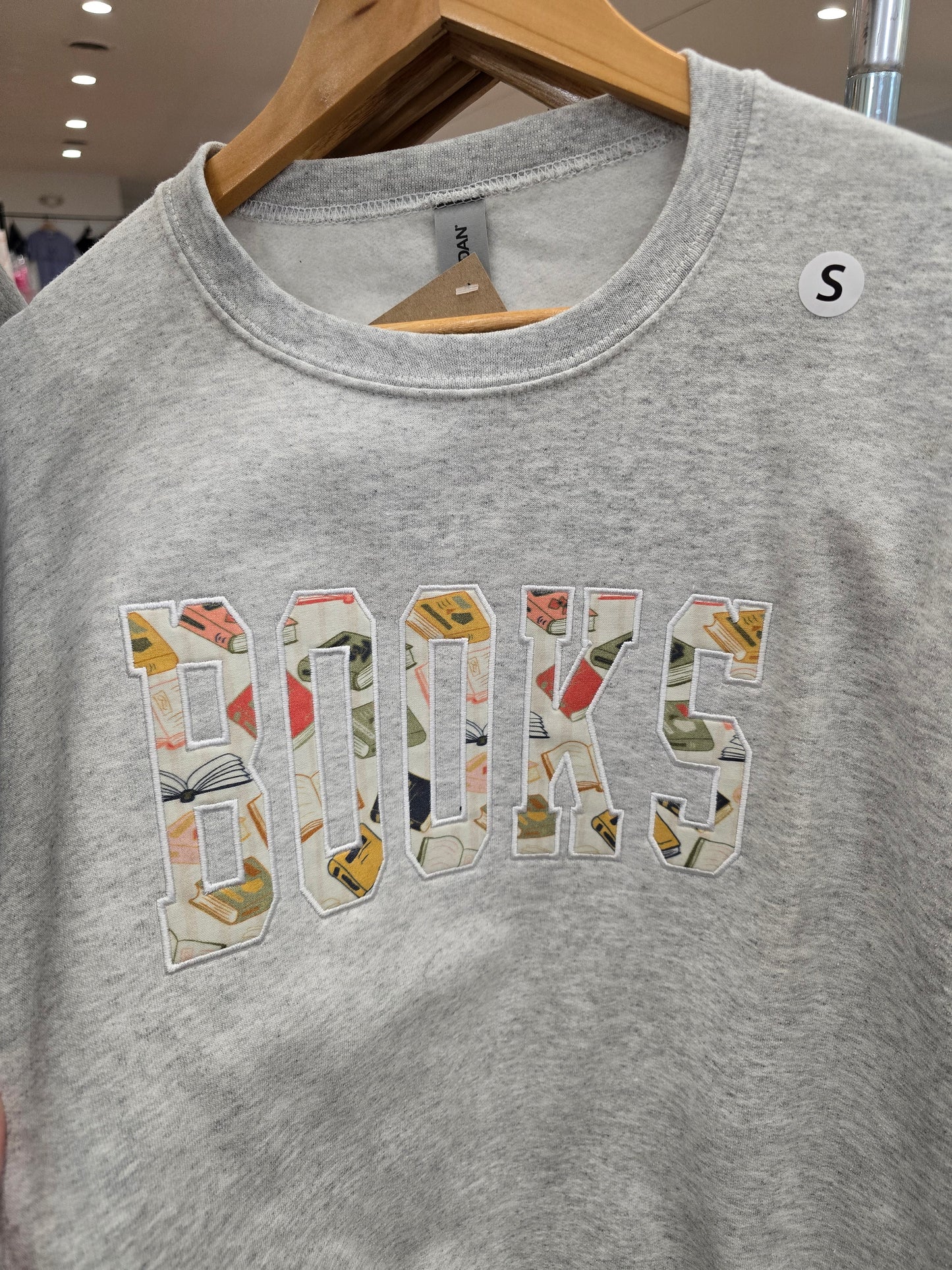 Books Applique - Embroidered Crew