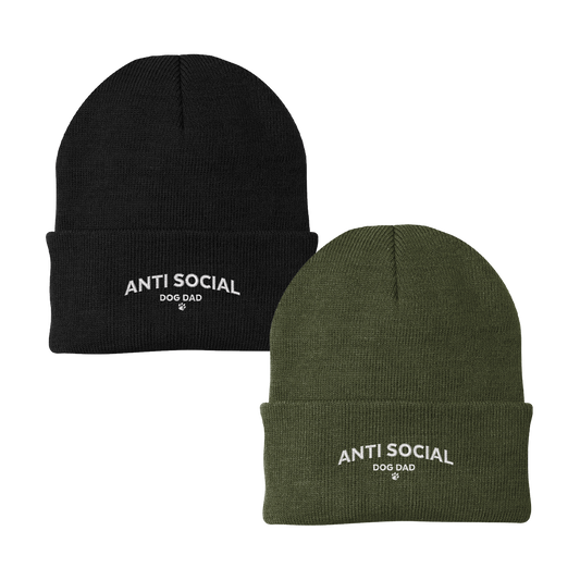 Anti Social Dog Dad Beanie