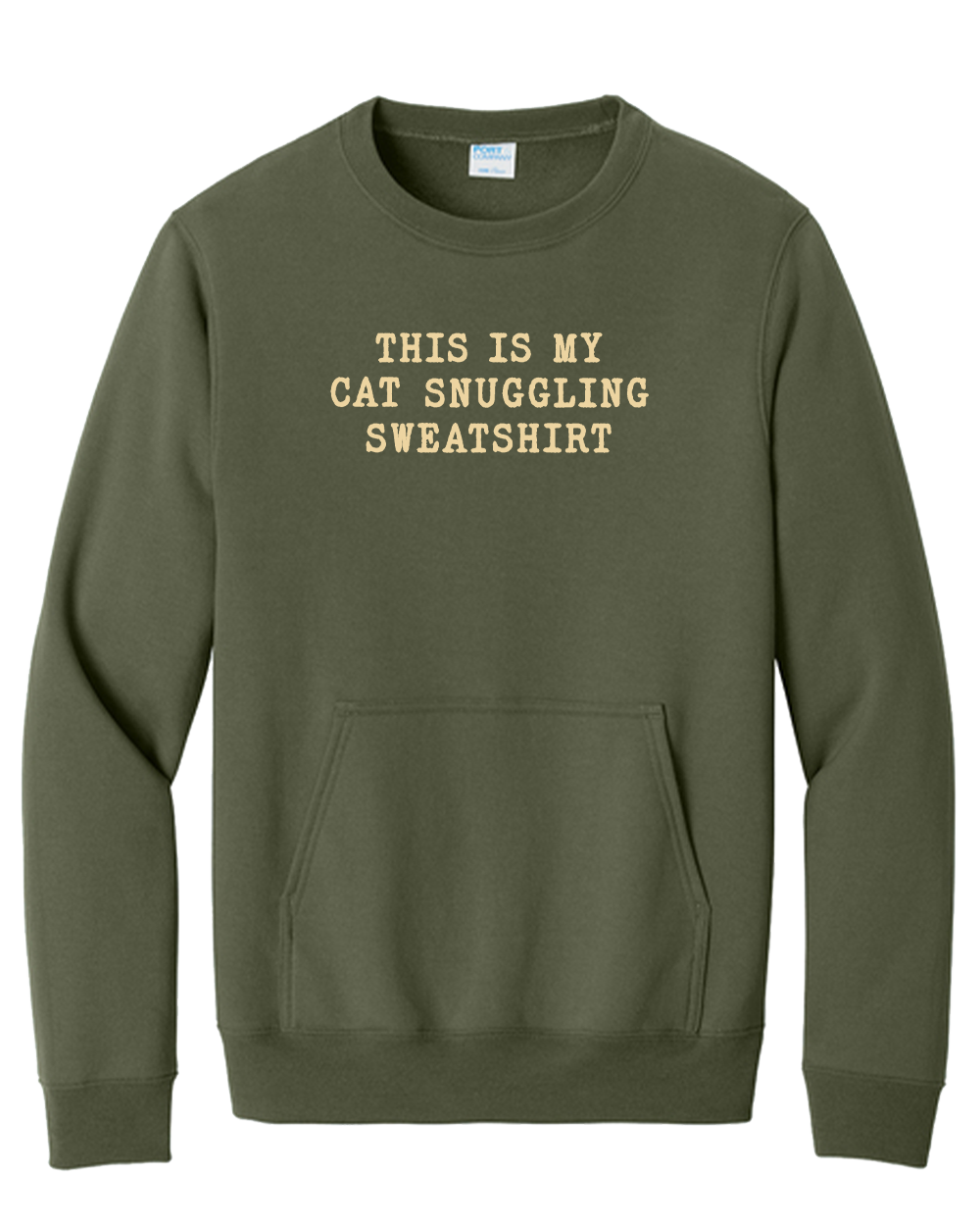 Cat Snuggling Embroidered Sweatshirt