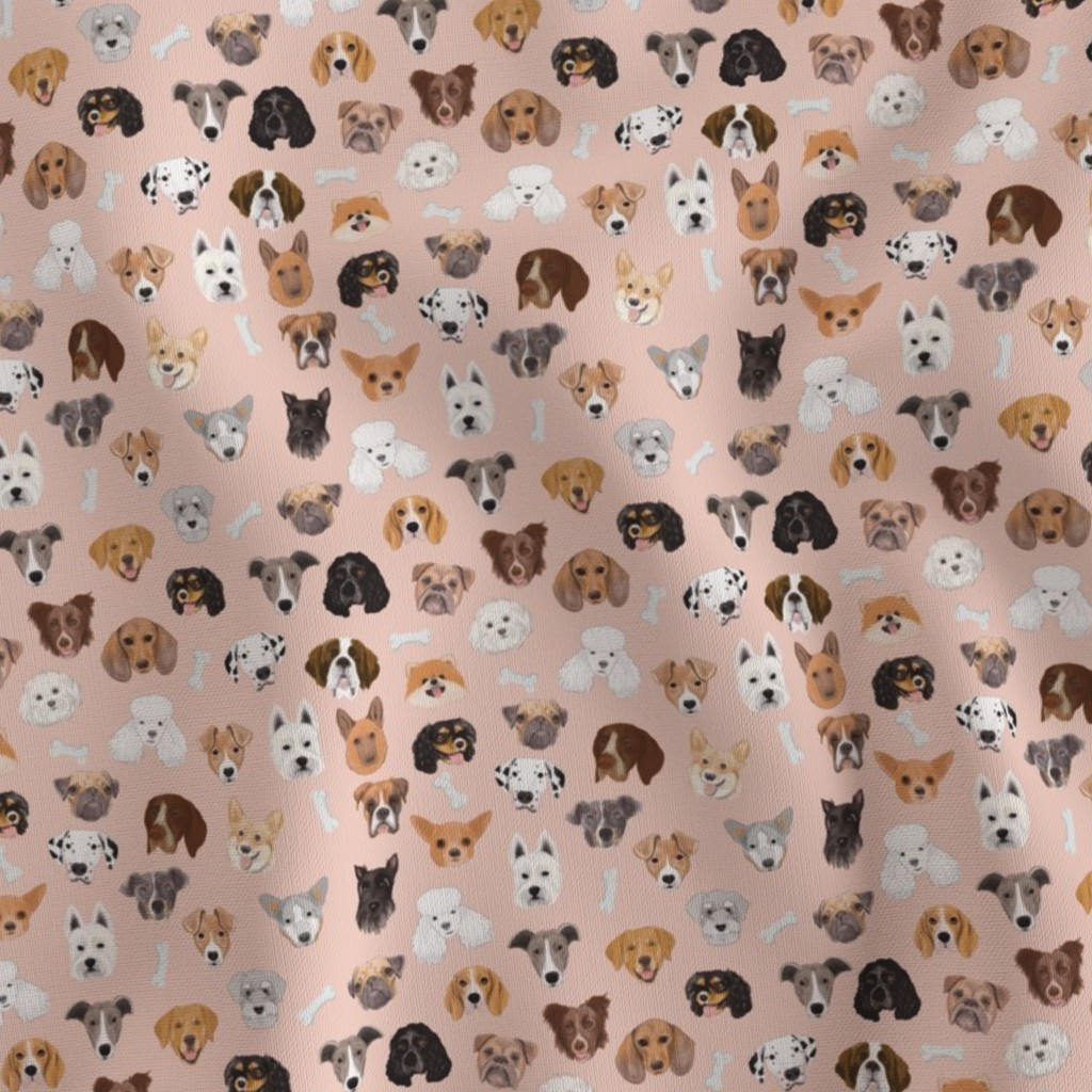 Dogs Faces Satin Scrunchie