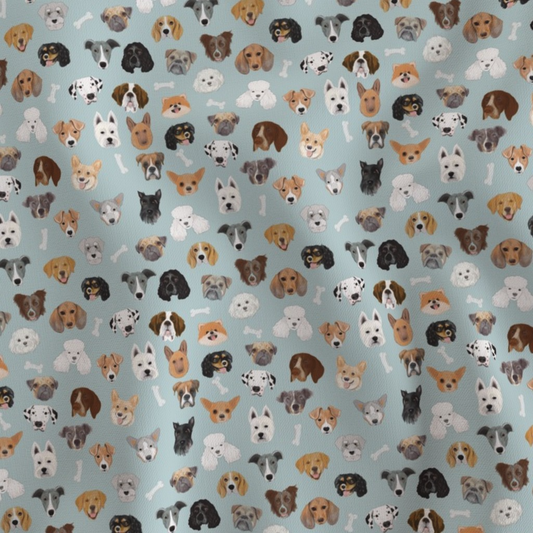 Dog Faces Satin Scrunchie