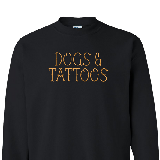 Dogs & Tattoos - Embroidered Crew