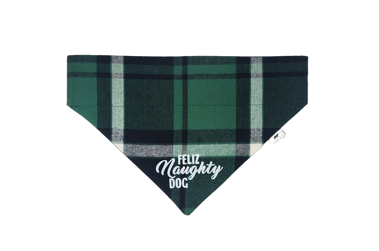 Feliz Naughty Dog - Christmas Over the Collar Doggie Bandana