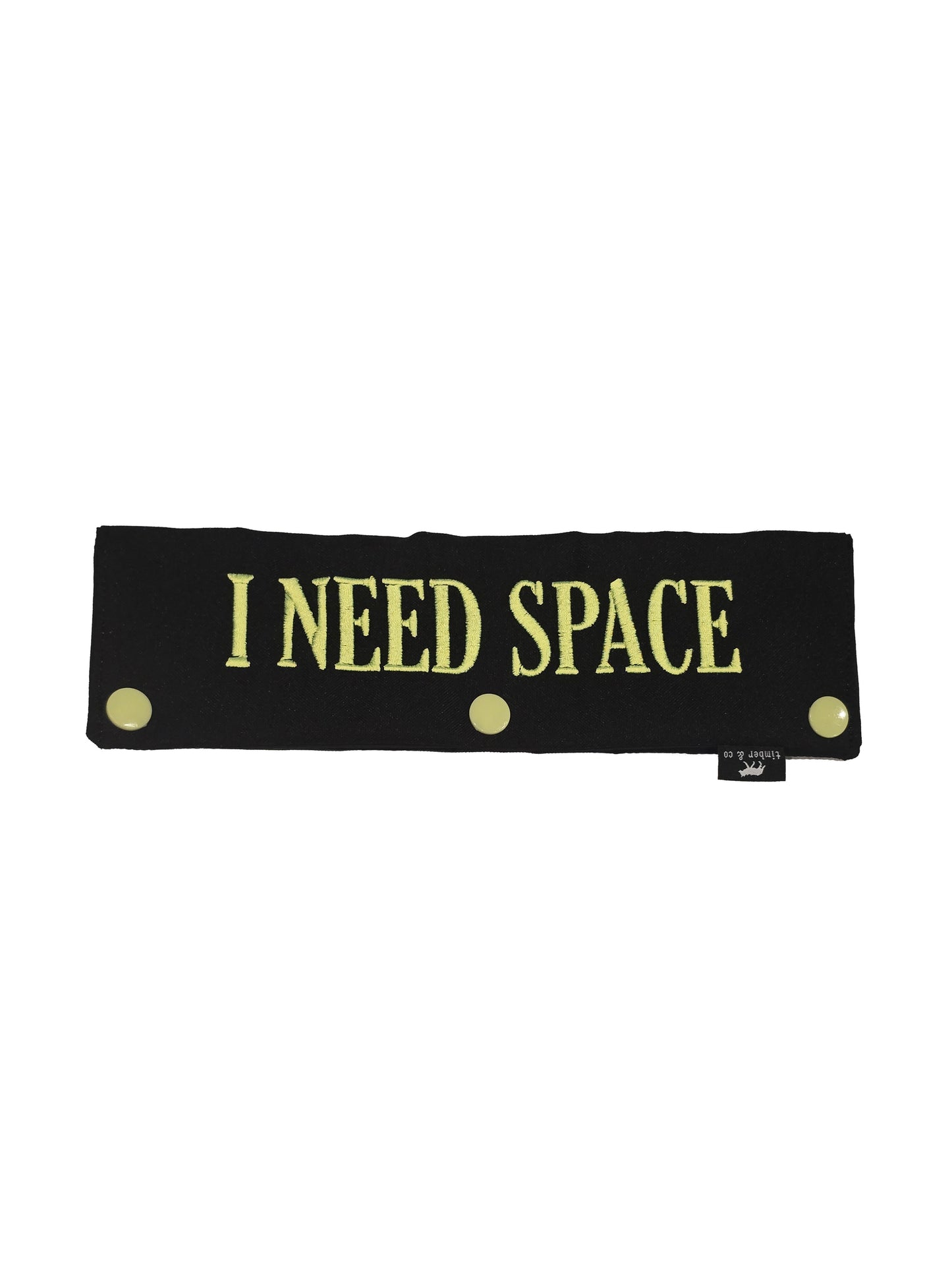 I Need Space Embroidered Dog Leash Wrap