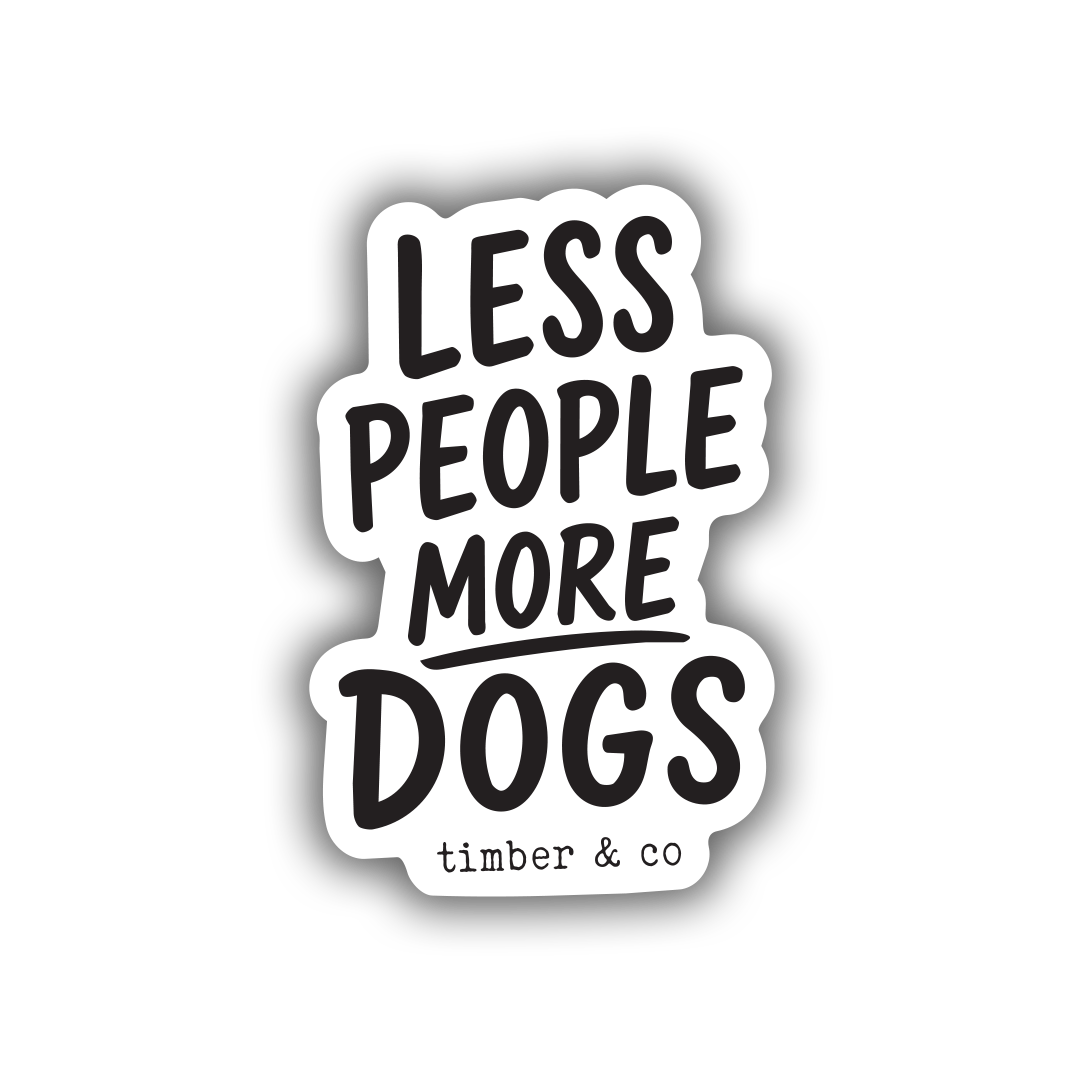 Less People More Dogs Sticker