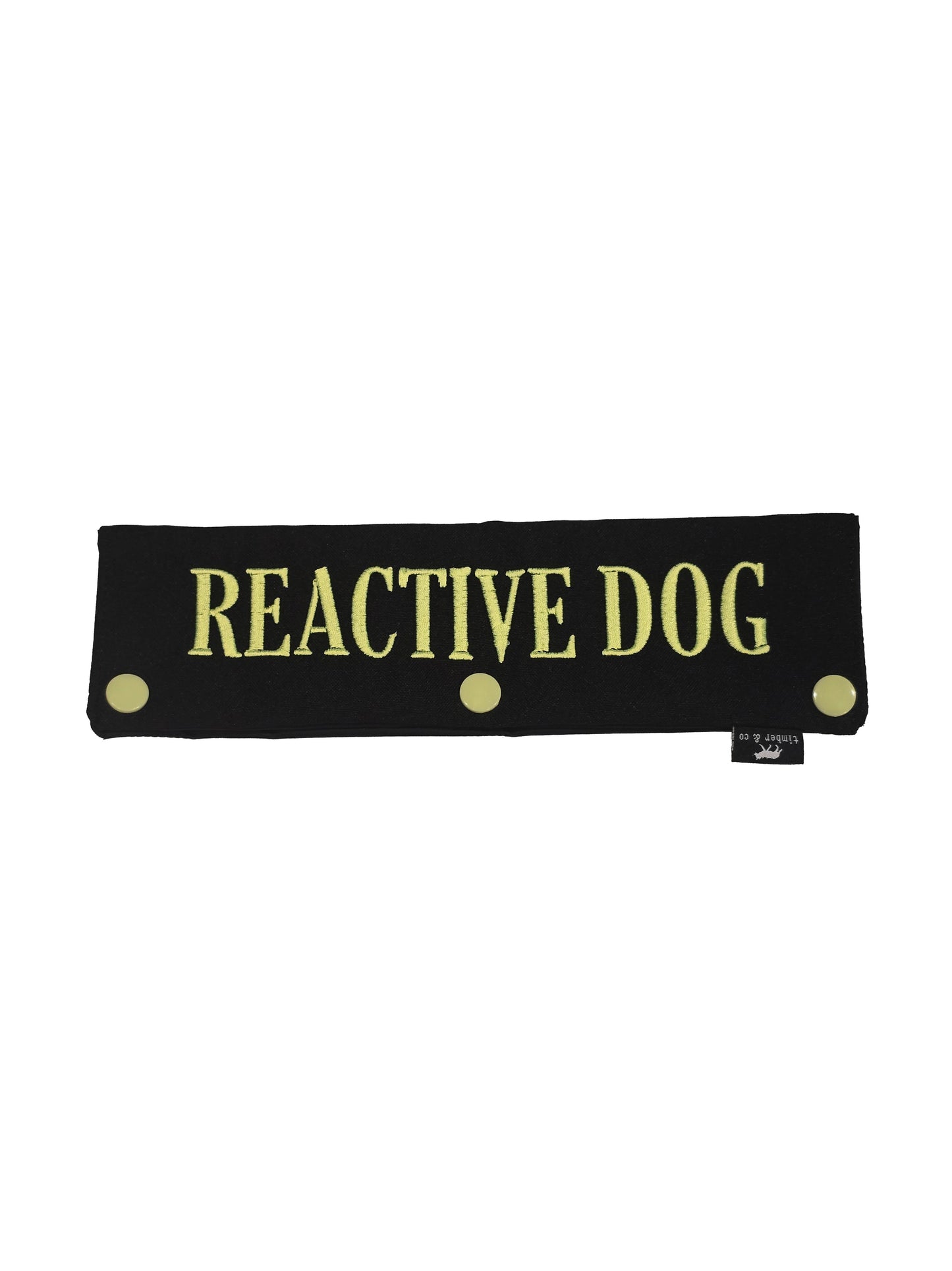 Reactive Dog Embroidered Dog Leash Wrap