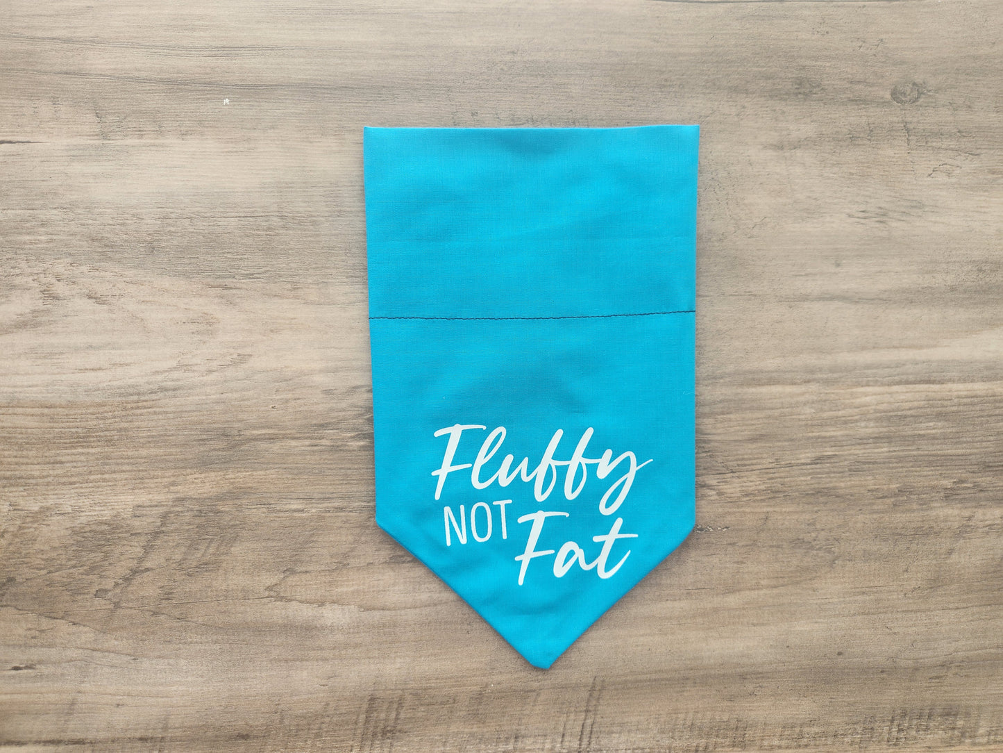 Fluffy Not Fat - Over the Collar Doggie Bandana