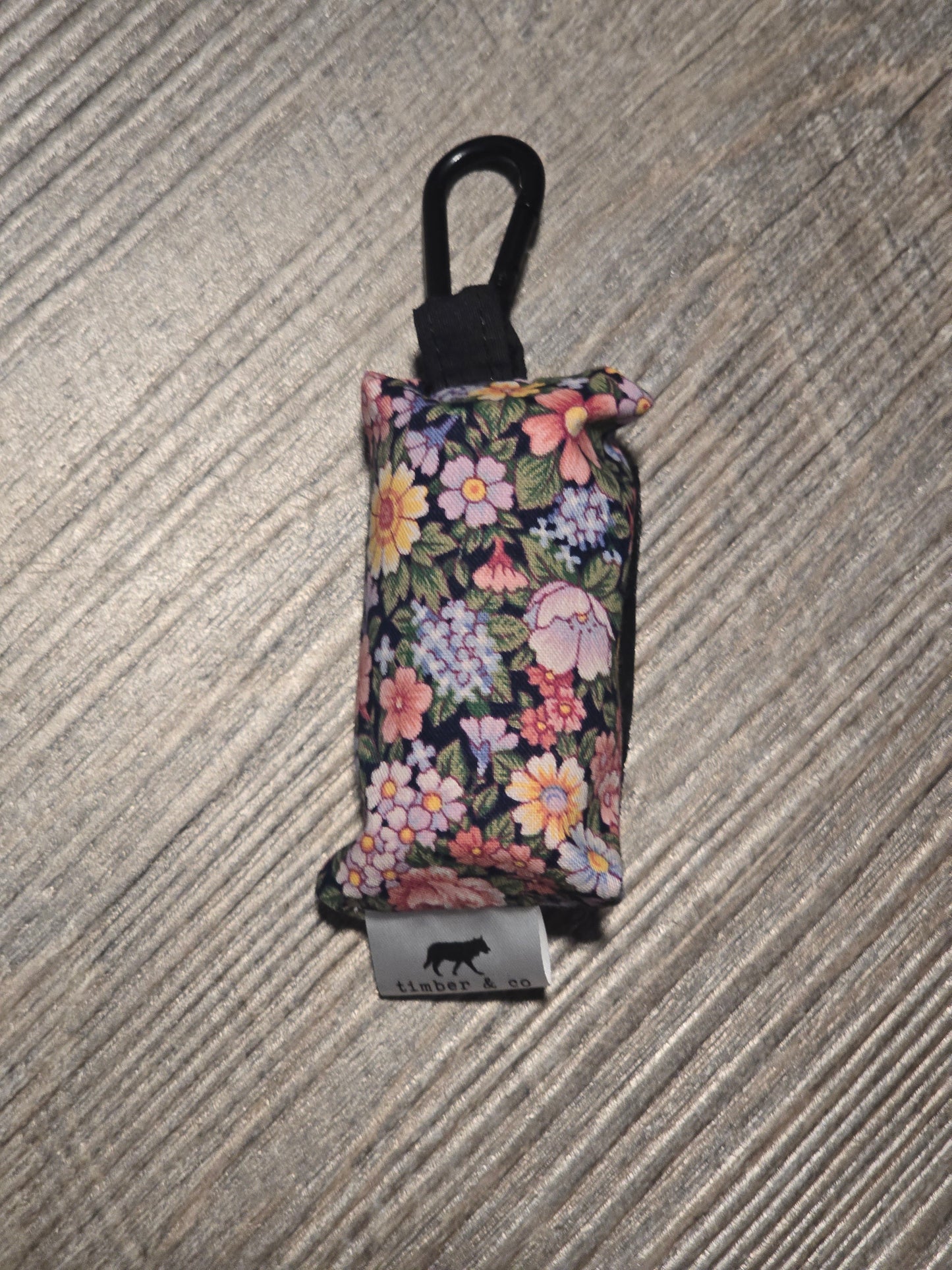 Pink Floral Poop Bag Holder