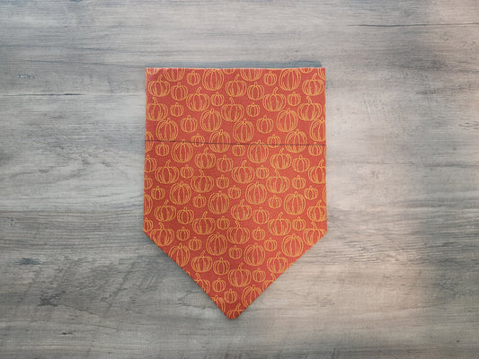 Orange Pumpkins - Halloween Over the Collar Doggie Bandana