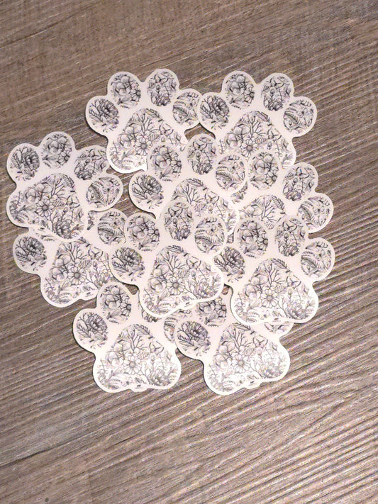 Floral Paw Sticker