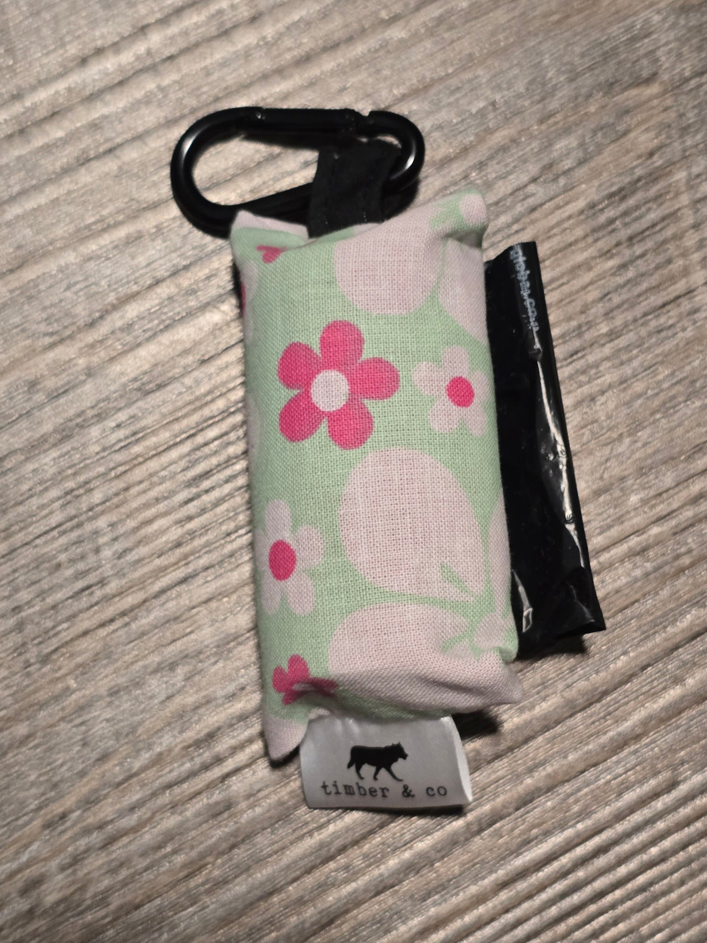 Pink & Teal Poop Bag Holder