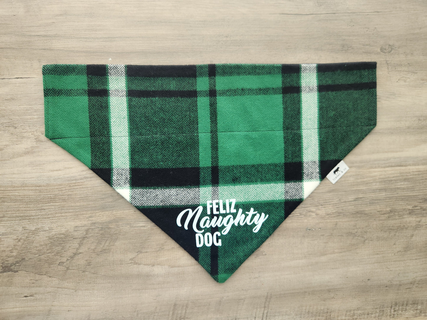 Feliz Naughty Dog - Christmas Over the Collar Doggie Bandana