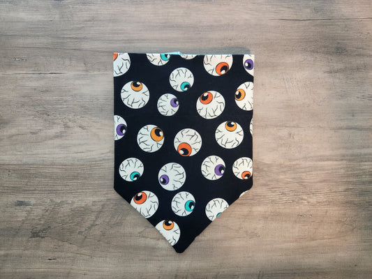 Glow in the Dark Eyeballs - Halloween Over the Collar Doggie Bandana
