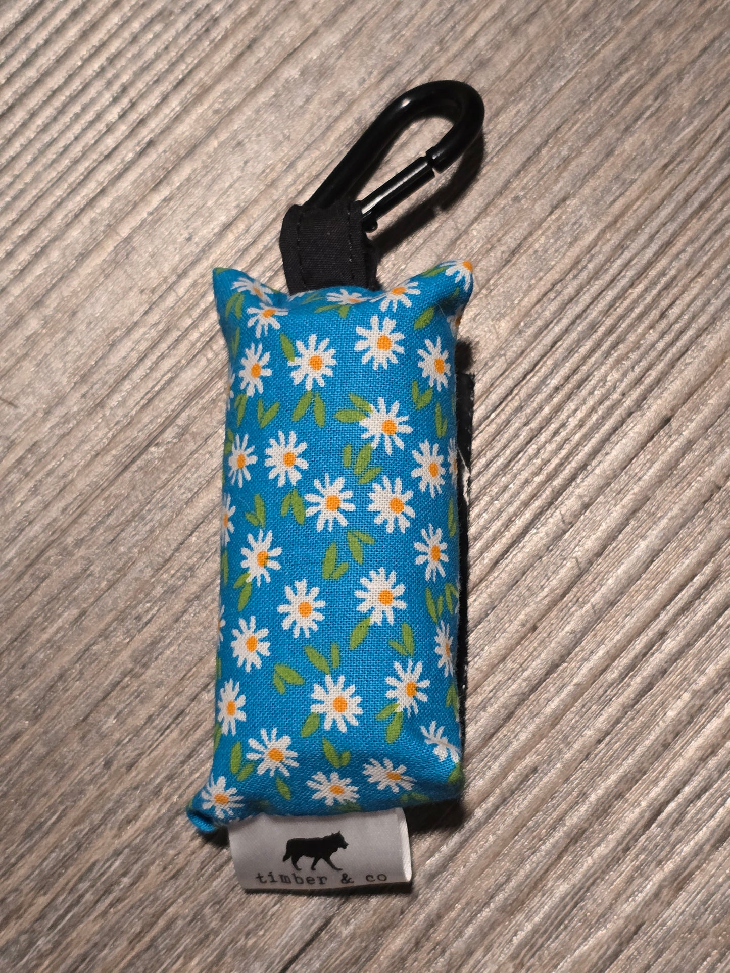 Blue Daisy Poop Bag Holder