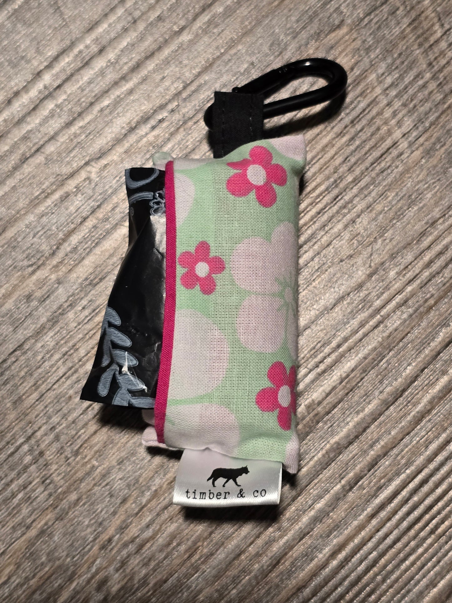 Pink & Teal Poop Bag Holder
