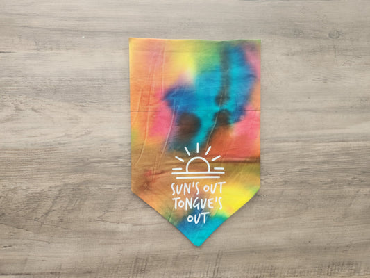 Sun's Out Tongue's Out - Over the Collar Doggie Bandana