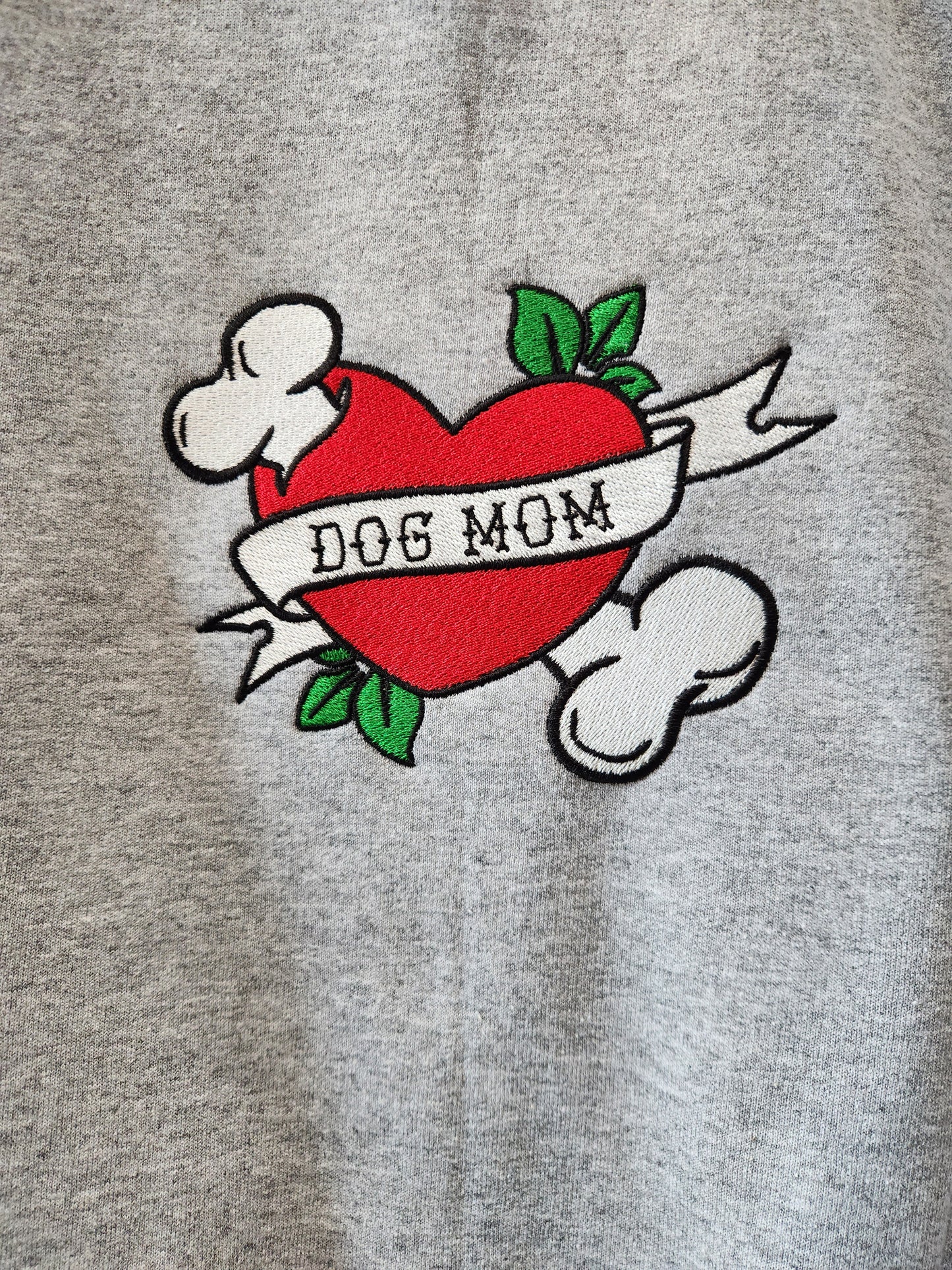 Dog Mom Tattoo - Embroidered Crew