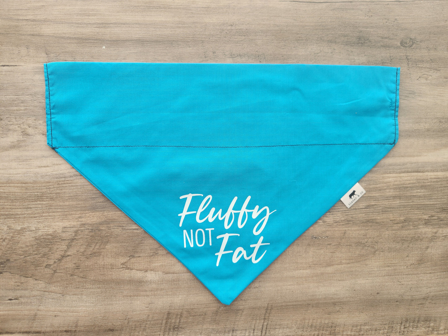 Fluffy Not Fat - Over the Collar Doggie Bandana
