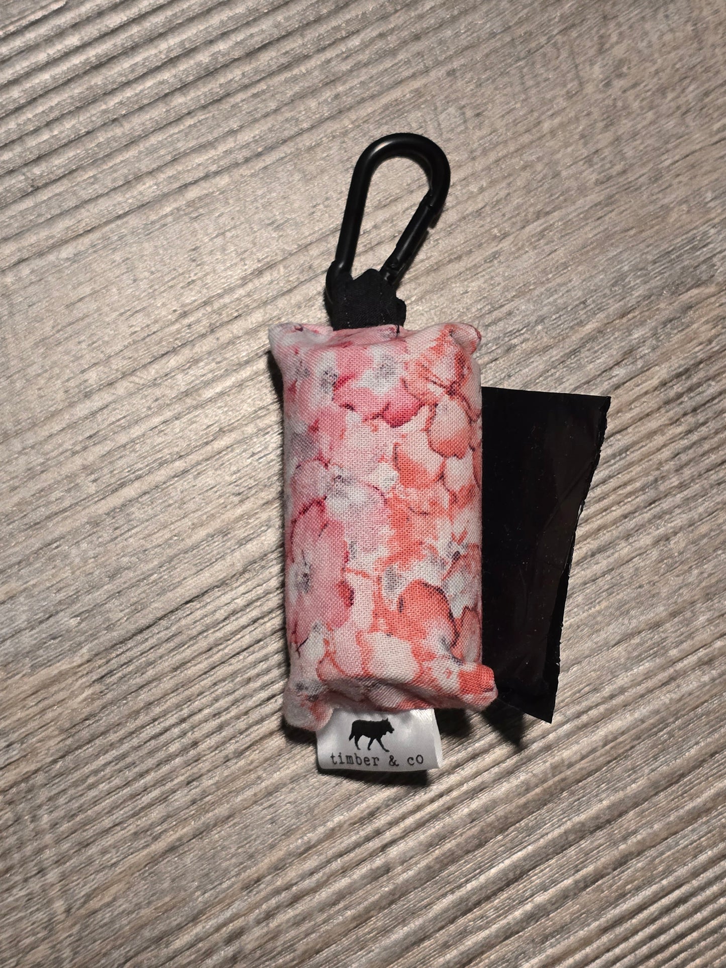 Pink Petals Poop Bag Holder