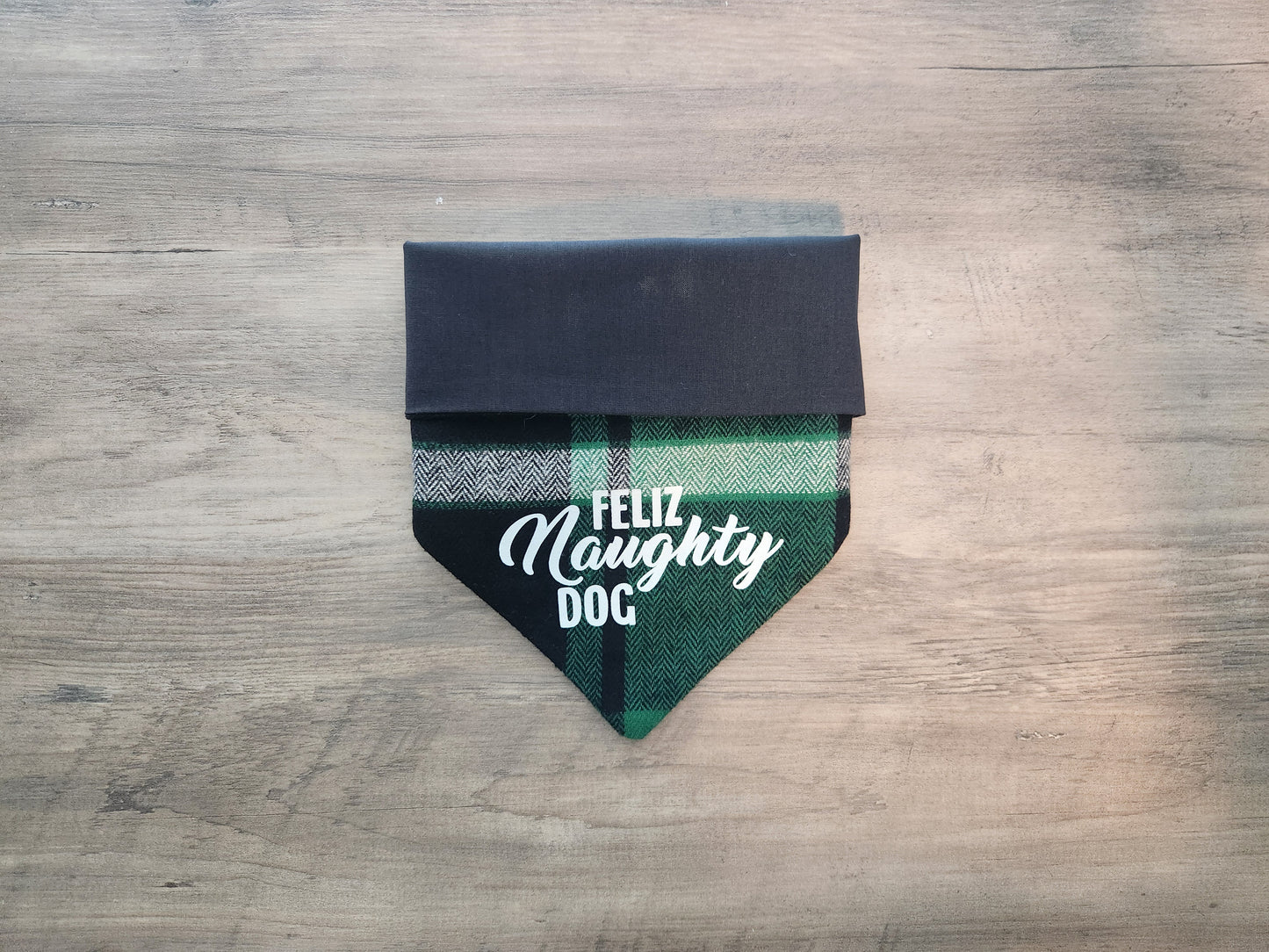 Feliz Naughty Dog - Christmas Over the Collar Doggie Bandana