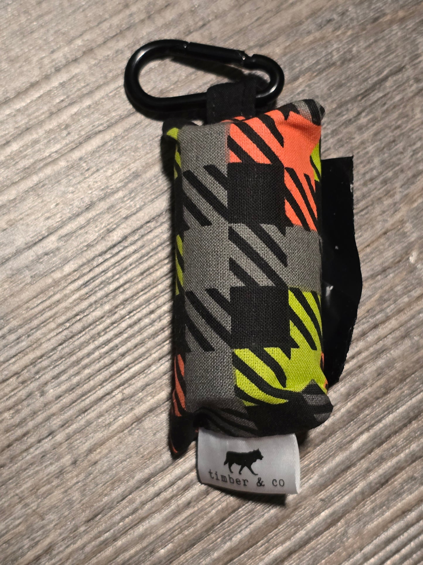 Neon Squares Poop Bag Holder