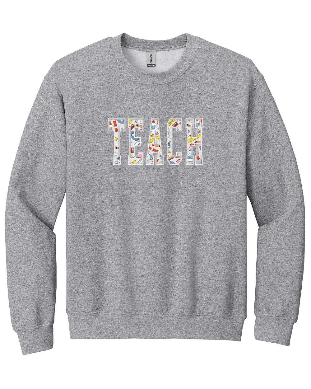 Teach Applique - Embroidered Crew