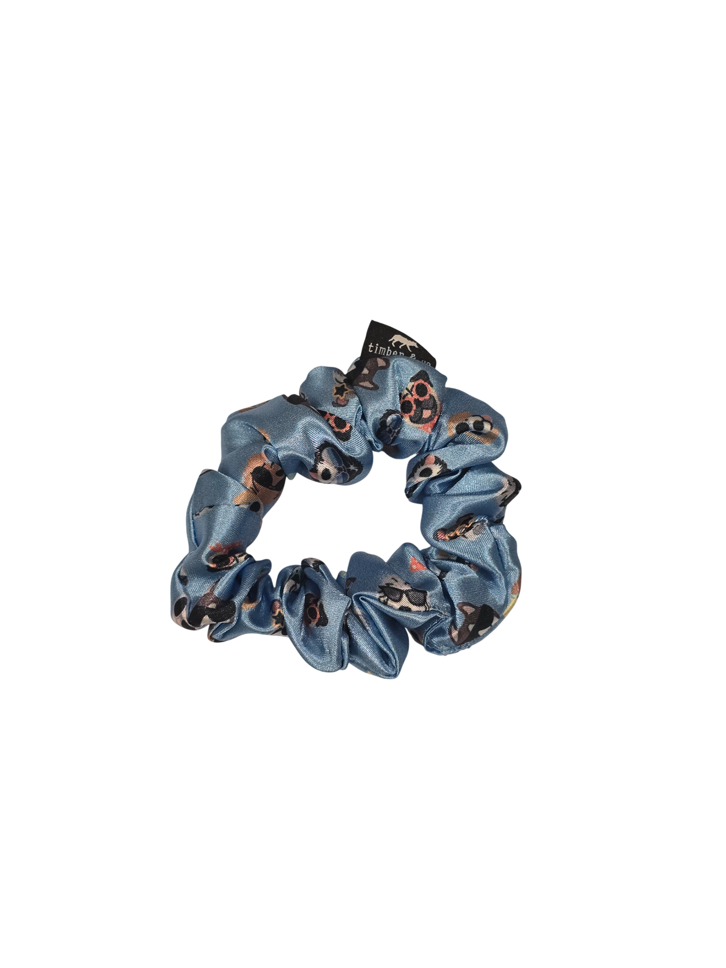 Dogs in Shades Satin Scrunchie