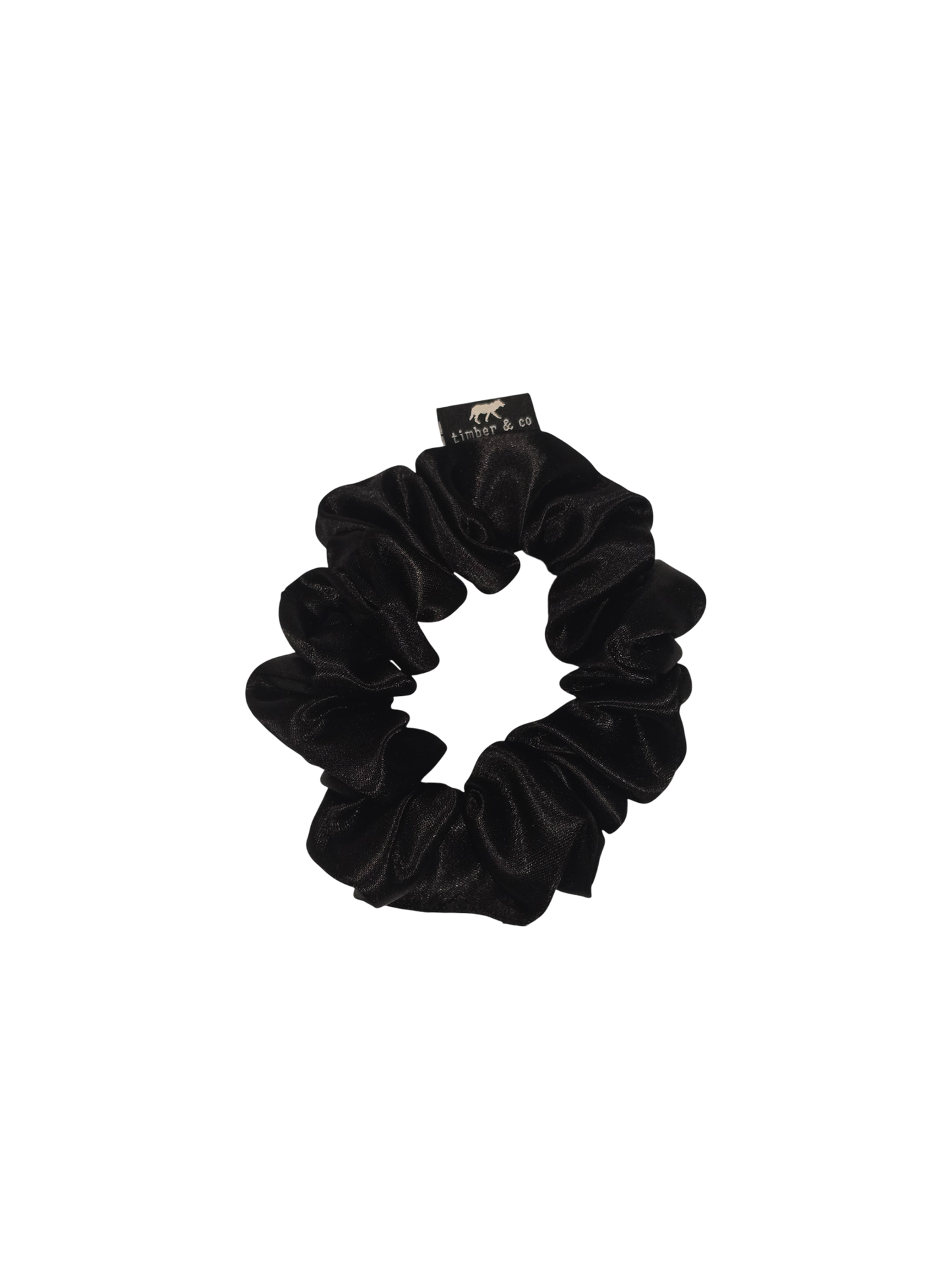 Black Satin Scrunchie