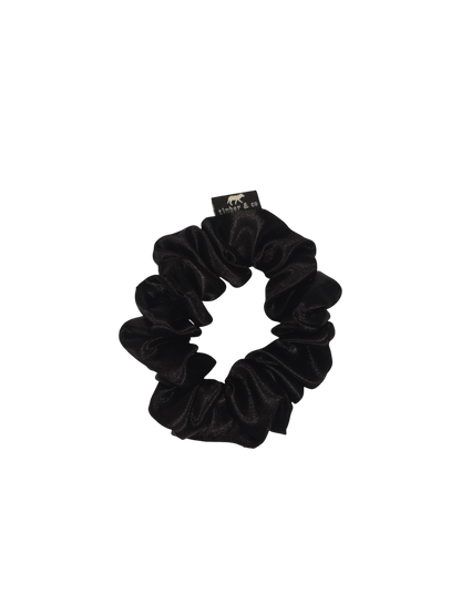 Black Satin Scrunchie