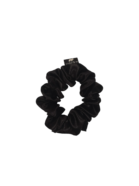 Black Satin Scrunchie