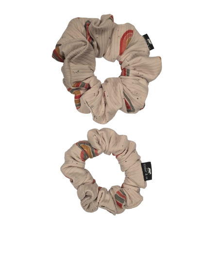 Ribbed Rainbows Knit Scrunchie