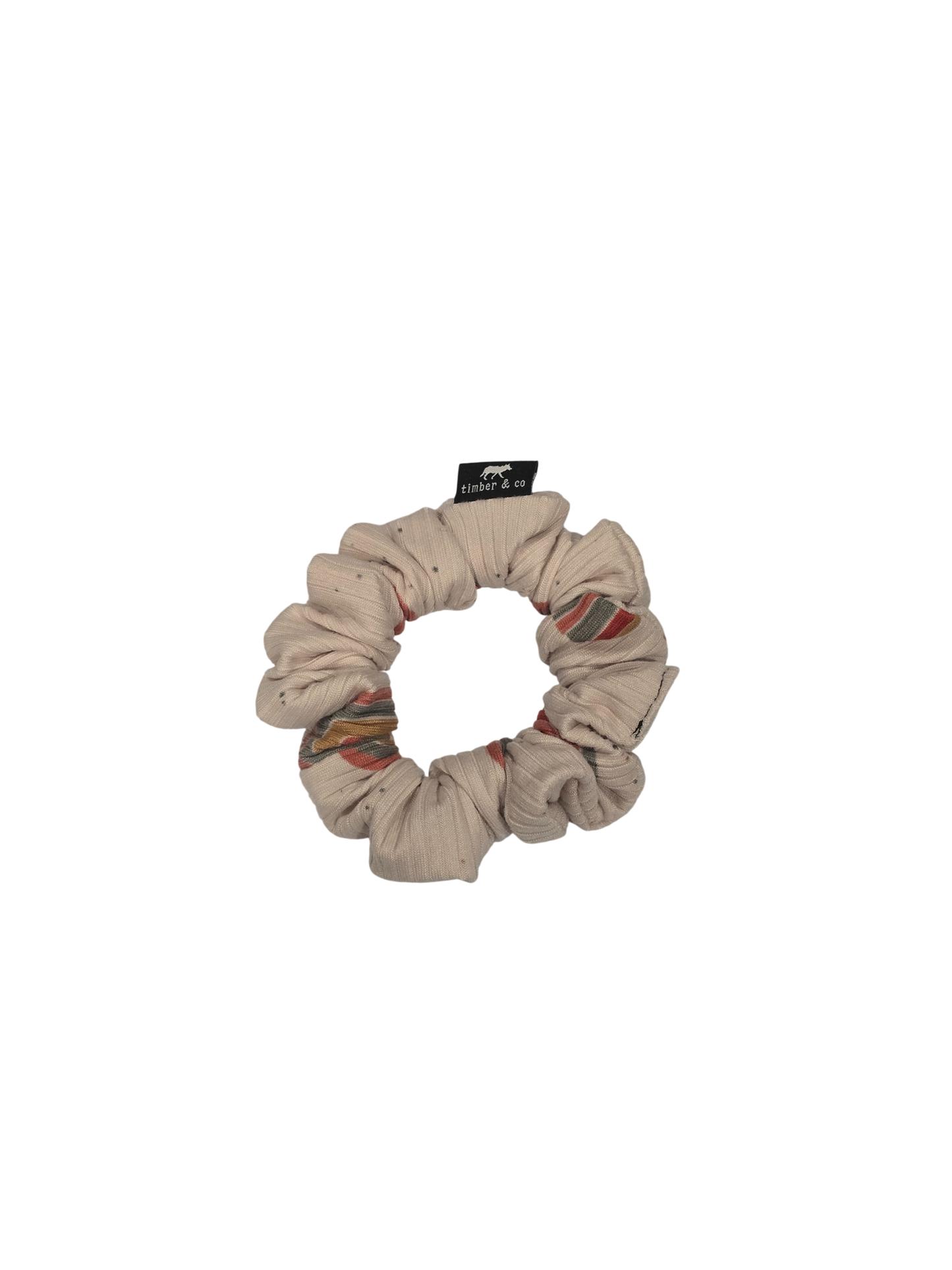 Ribbed Rainbows Knit Scrunchie