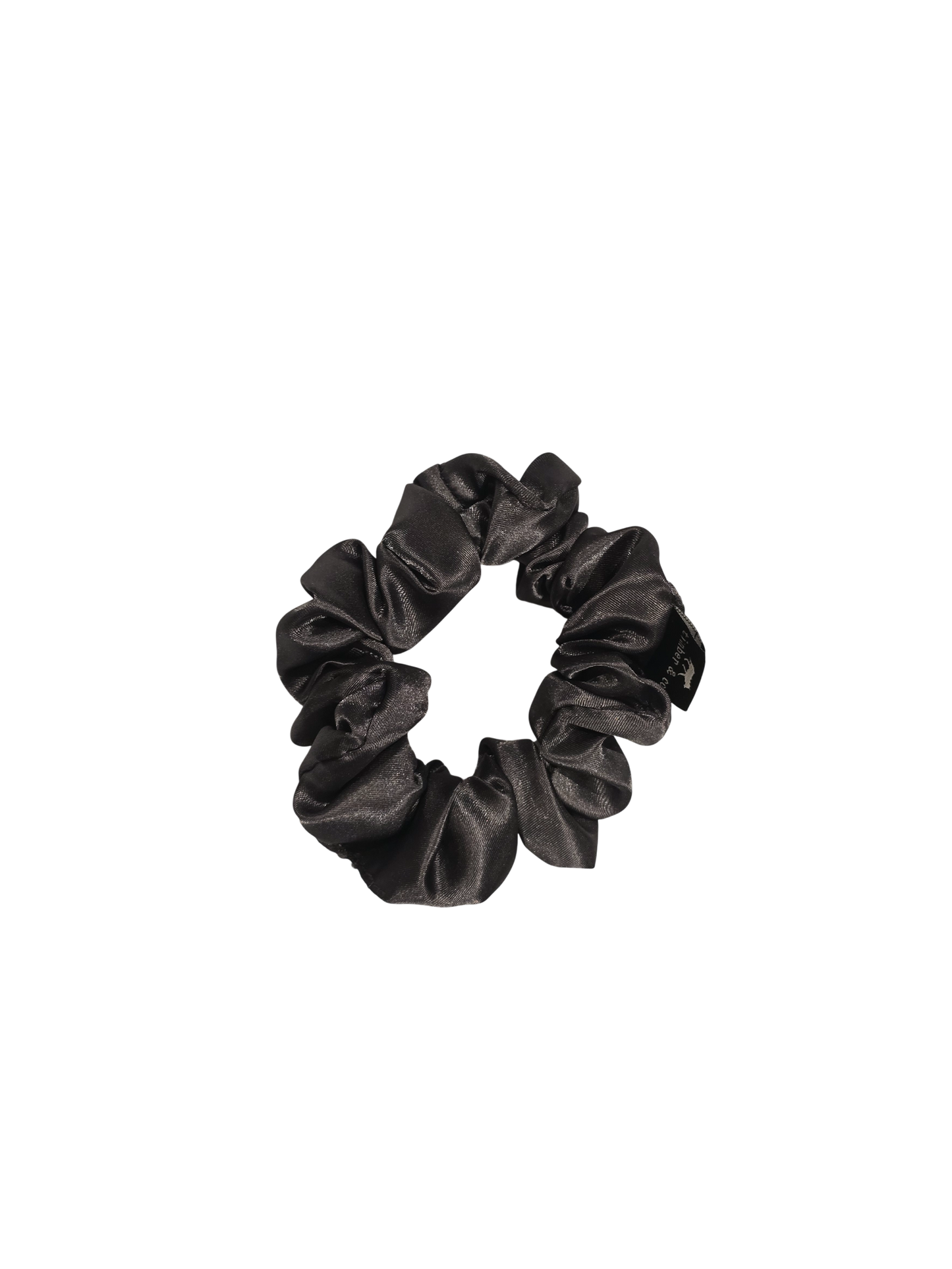 Dark Gray Satin Scrunchie