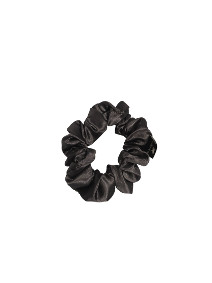 Dark Gray Satin Scrunchie