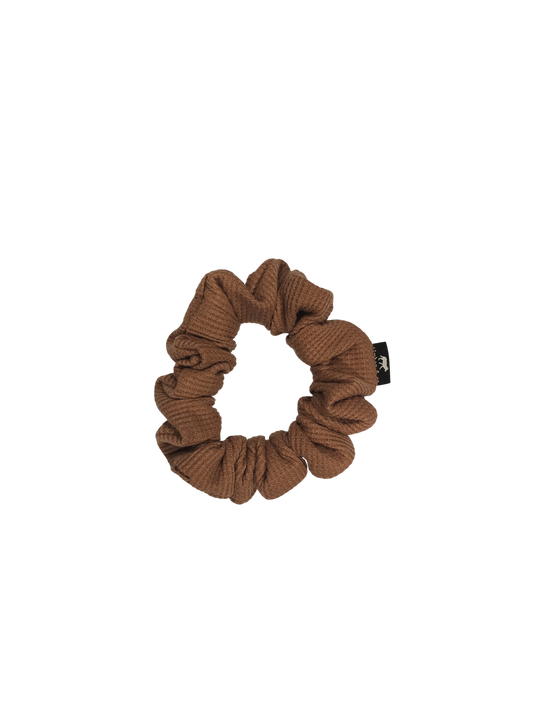 Chocolate Waffle Knit Scrunchie