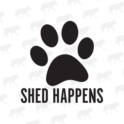 Shed Happens Paw Print - Decal