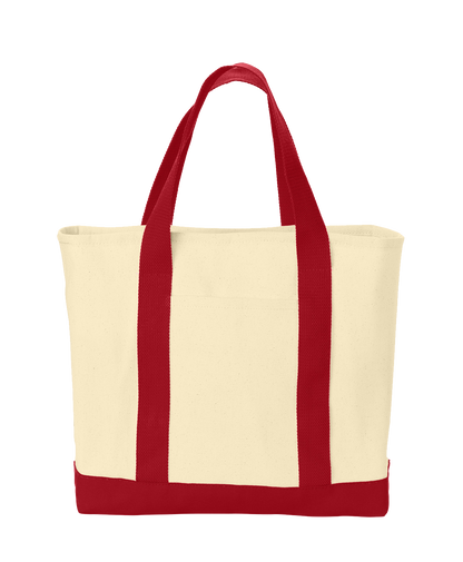 Ideal Twill Two-Tone Shopping Tote Custom Embroidered With Dog Breed Personalized Pet Lover Gift Bag