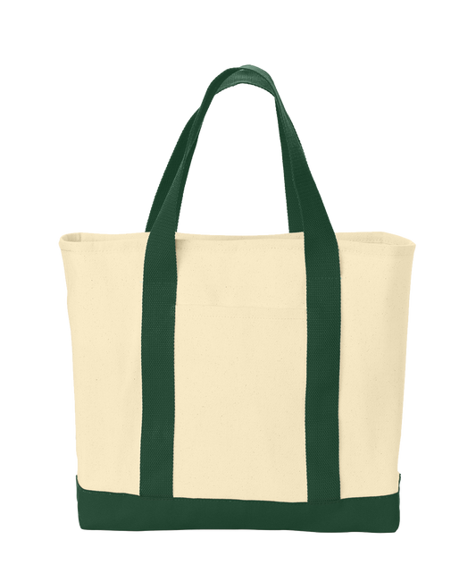Ideal Twill Two-Tone Shopping Tote Custom Embroidered With Dog Breed Personalized Pet Lover Gift Bag