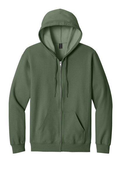 Gildan Softstyle Full-Zip Hoodie Custom Embroidered With Dog Breed Personalized Pet Lover Sweatshirt