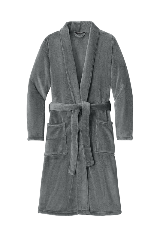 Plush Microfleece Shawl Collar Robe Custom Embroidered With Dog Breed Personalized Pet Lover Gift