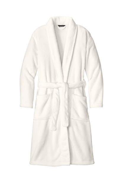 Plush Microfleece Shawl Collar Robe Custom Embroidered With Dog Breed Personalized Pet Lover Gift