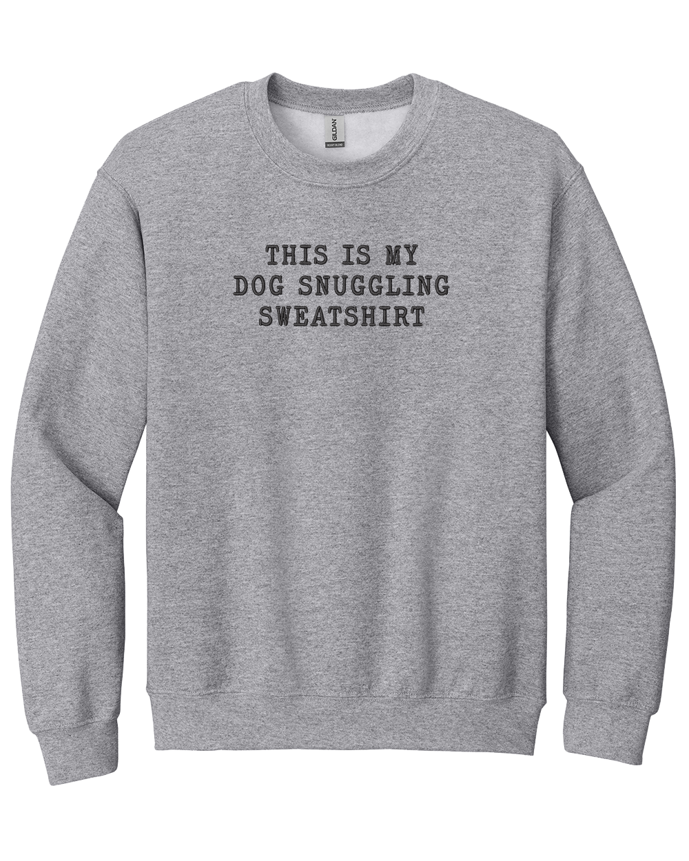Dog Snuggling Embroidered Sweatshirt