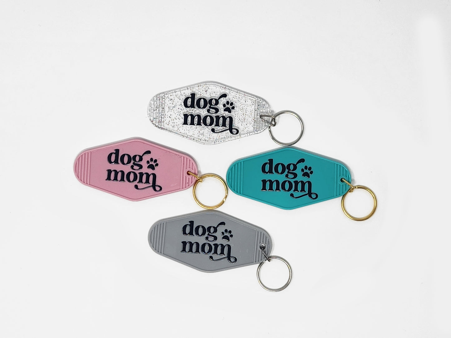 Dog Mom Pawprint - Keychain