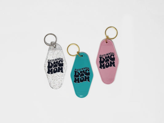 Anti Social Dog Mom - Keychain