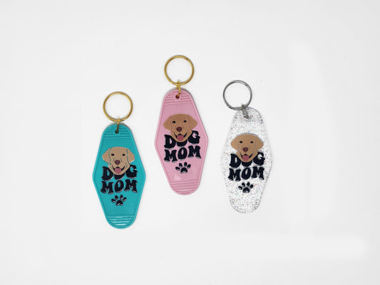 Yellow Lab Dog Mom - Keychain