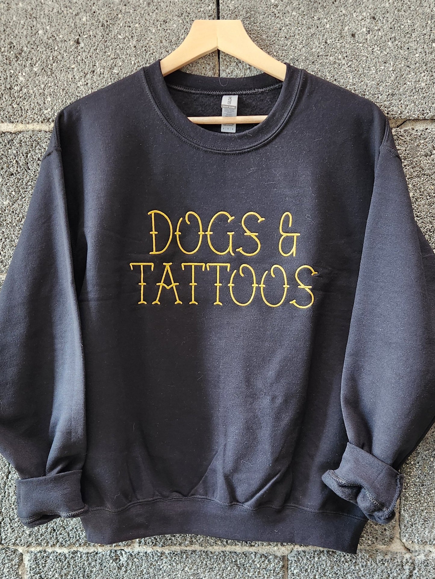 Dogs & Tattoos - Embroidered Crew