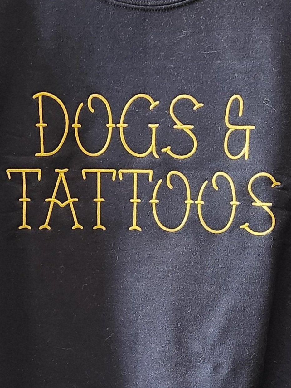 Dogs & Tattoos - Embroidered Crew